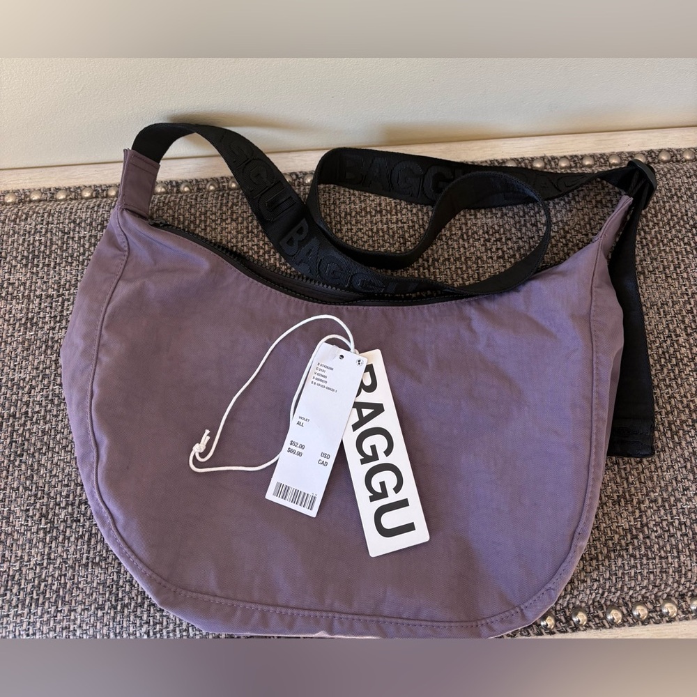 BAGGU Dusty Violet Medium Crescent